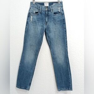 Frame Denim Jonie Heritage Le Sylvie Slender Straight Blue Jeans Size 25